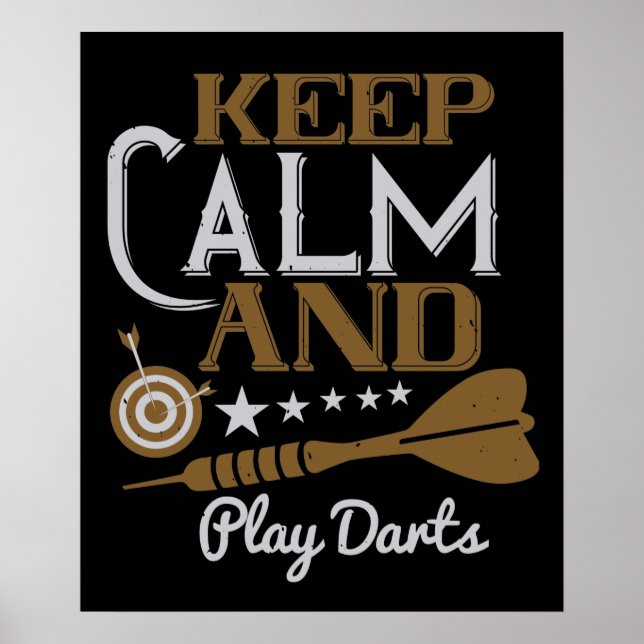 Darts - Keep Calm And Play Darts Poster (Front)