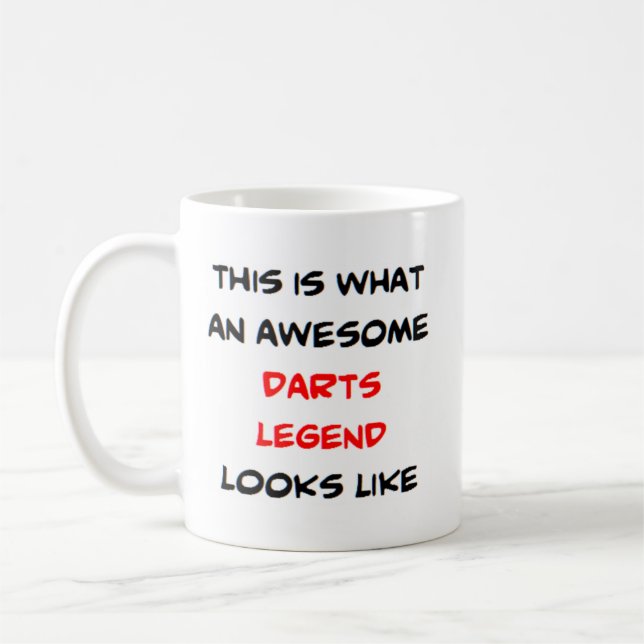 darts legend, awesome coffee mug (Left)