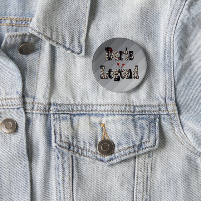 Darts Legend Picture Logo,    6 Cm Round Badge (In Situ)