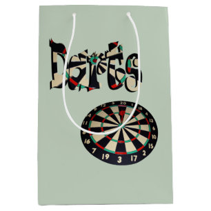 Darts Logo And Dartboard, Medium Gift Bag