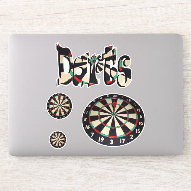 Darts Logo And Dartboards, (Computer)