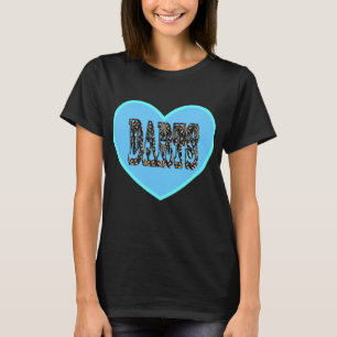 Darts Logo In Blue Love Heart, T-Shirt