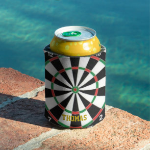 Darts Name and Number Personalised Can Cooler