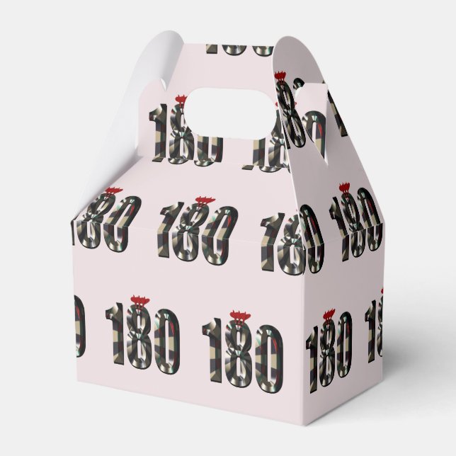 Darts Perfect Score 180, Birthday Favour Box (Front Side)