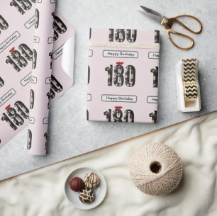 Darts Perfect Score 180, Birthday Wrapping Paper