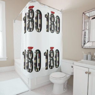 Darts Perfect Score 180,  Shower Curtain