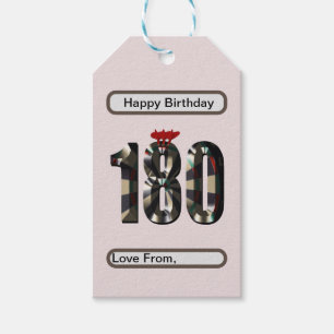 Darts Perfect Score One Hundred And Eighty, Gift Tags