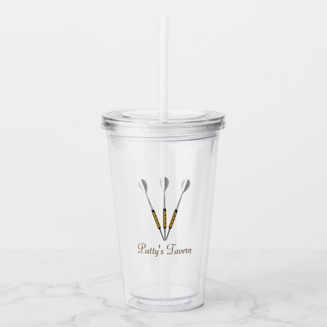 Darts Personalised Acrylic Tumbler (Front)