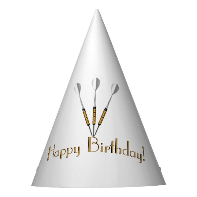Darts Personalised / Monogram Party Hat (Front)