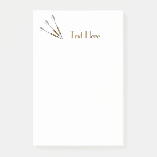 Darts Personalised / Monogram Post-it Notes (Front)