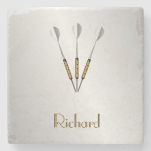 Darts Personalised / Monogram Stone Coaster