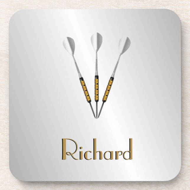 Darts Personalized / Monogram Coaster (Front)