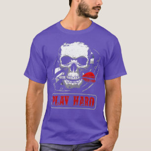 Darts Play Hard Skull Arrow Dartboard Dart T-Shirt