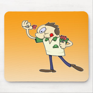 Darts player mouse pad