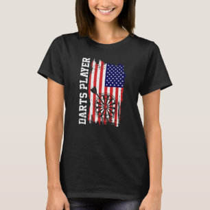 Darts Player USA American Flag T-Shirt