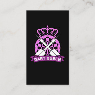 Darts Queen Dartboard Girl Dart Player Business Card