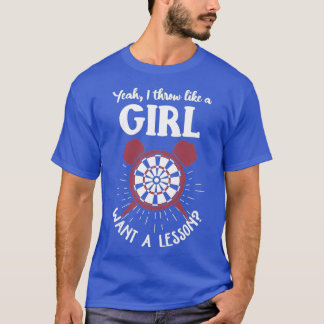 Darts Shirt Funny Girl Throwing Quote Darts