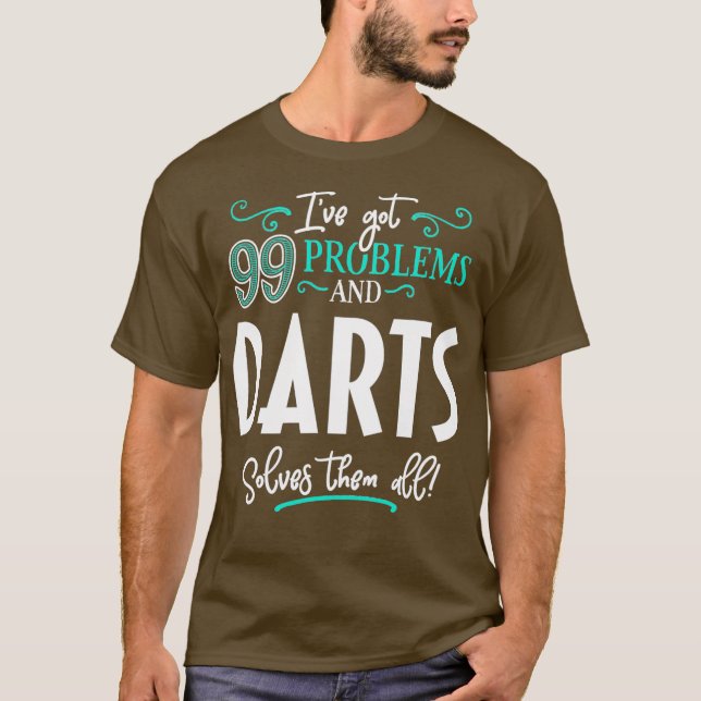Darts Shirt Gift - Darts Solves Them All (Front)