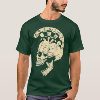Darts Sport Mohawk Skull T-Shirt