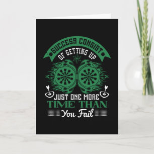 Darts - Success Is Getting Up More Than You Fail Card