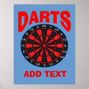 Darts Target, add text, Poster