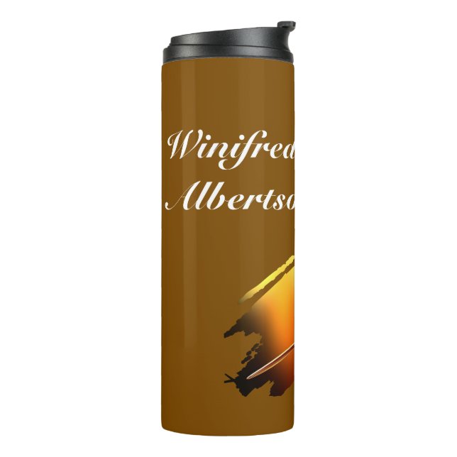 Darts - with Flaming Dart image - Personalize Thermal Tumbler (Rotated Left)