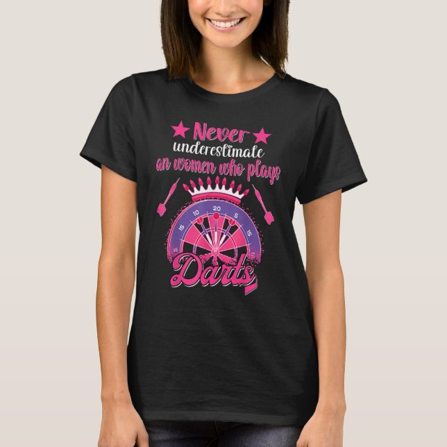 Darts Women Dartboard Girls Dart Player Darting Da T-Shirt (Front)
