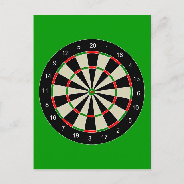 darttarget_Vector_Clipart DARTS DARTBOARD TARGET Postcard (Front)