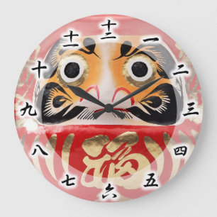 Daruma doll large clock
