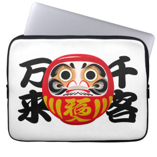 Daruma for Welcoming Many Guests & Business Flow Laptop Sleeve