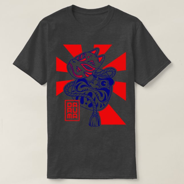 Daruma Kitsune Mask T-Shirt (Design Front)