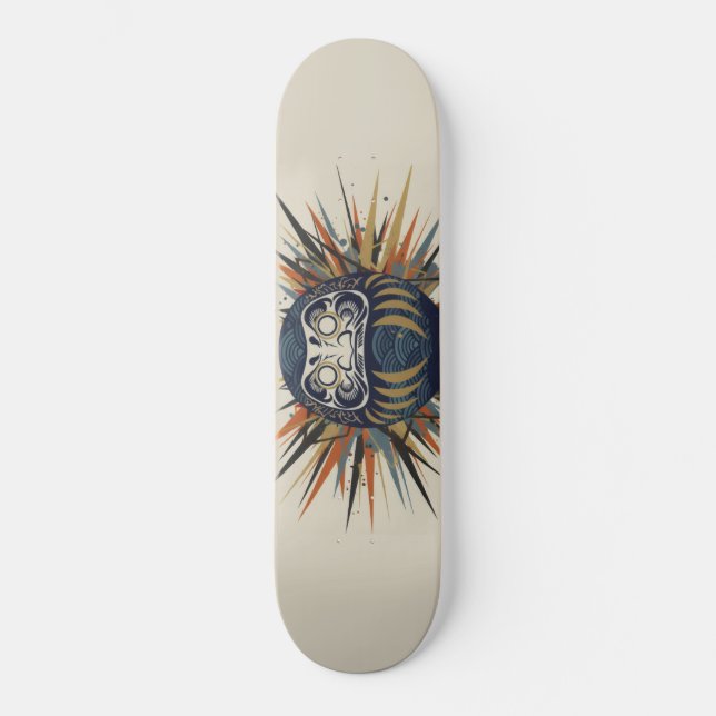 Daruma Skateboard – Japanese Ukiyo-e Inspired Art (Front)