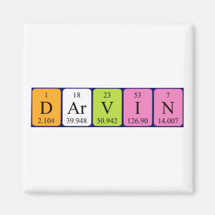Darvin periodic table name magnet