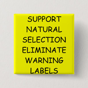 DARWIN evolution joke 15 Cm Square Badge