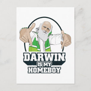 Darwin Is My Homeboy (Full Colour) Postcard