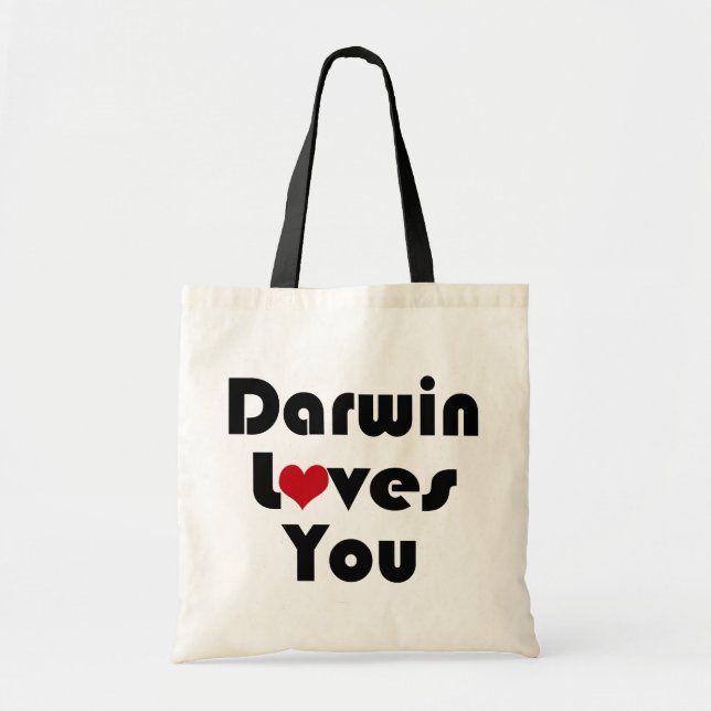 Darwin Loves You Tote Bag (Front)