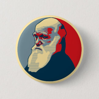 Darwin, no text 6 cm round badge