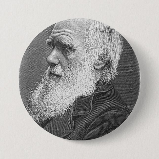 Darwin Portrait 7.5 Cm Round Badge (Front)