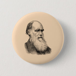 Darwin Portrait Evolution/ Charles Darwin 6 Cm Round Badge