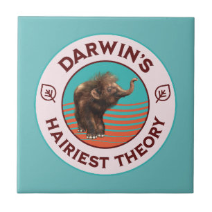 Darwin’s Hairiest Theory Cute Woolly Mammoth Tile
