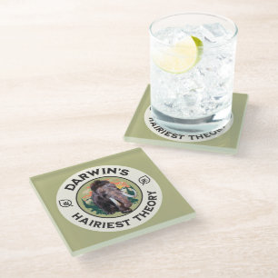 Darwin’s Hairiest Theory Woolly Mammoth Glass Coaster
