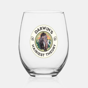 Darwin’s Hairiest Theory Woolly Mammoth Stemless Wine Glass