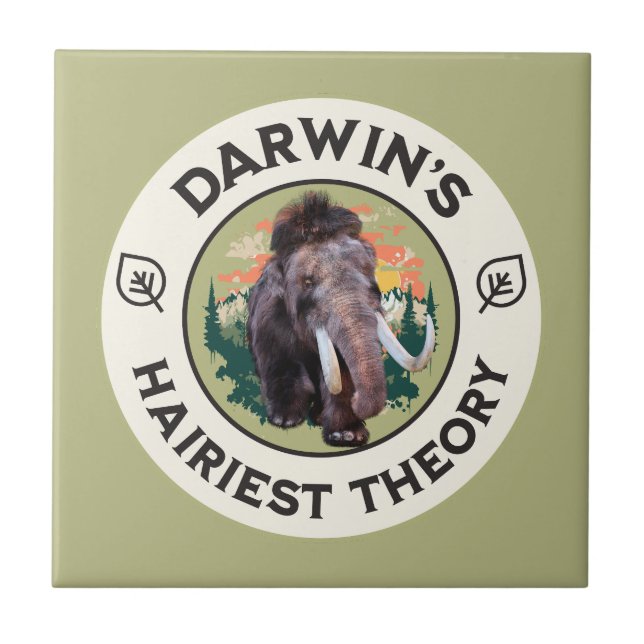 Darwin’s Hairiest Theory Woolly Mammoth  Tile (Front)