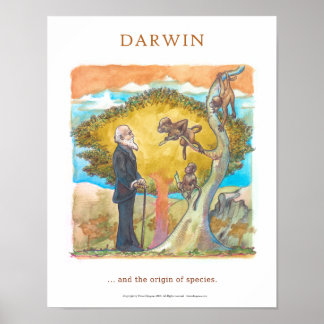 Darwin the origin of species Victor Diogenes Poster