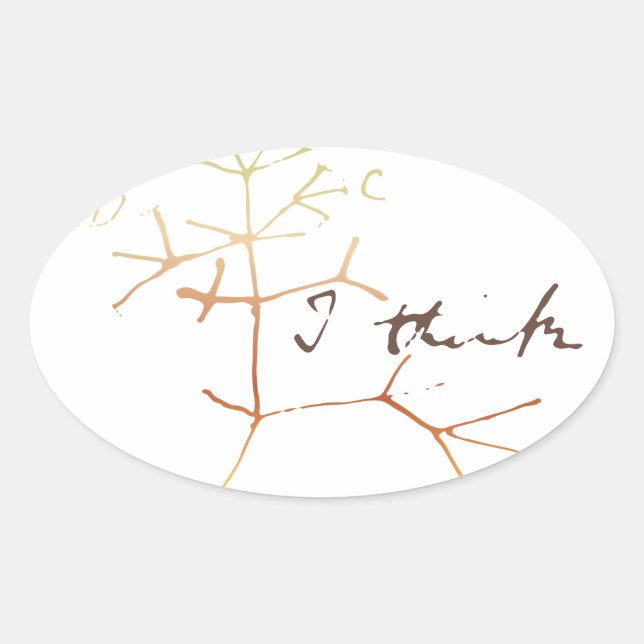 Darwin tree of life: I think Oval Sticker (Front)