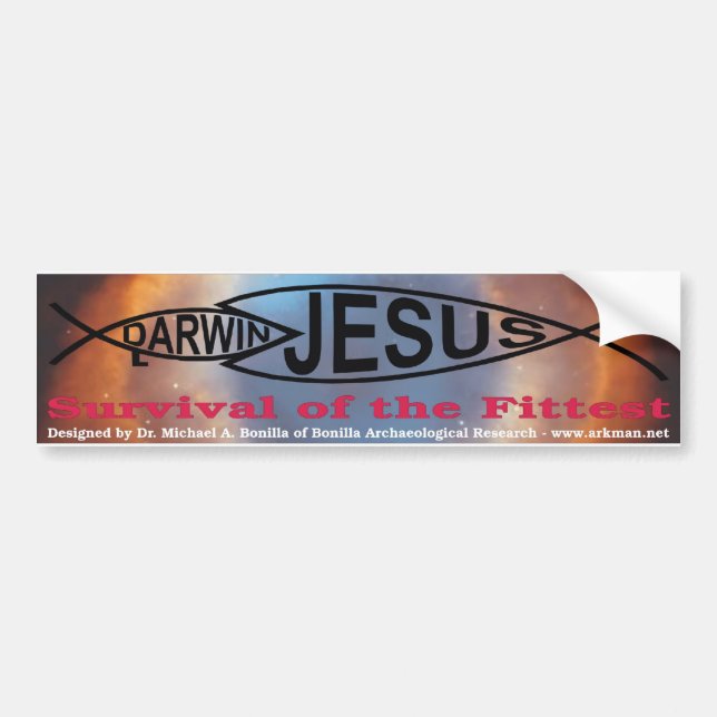 Darwin vs. Jesus bumper sticker (Front)