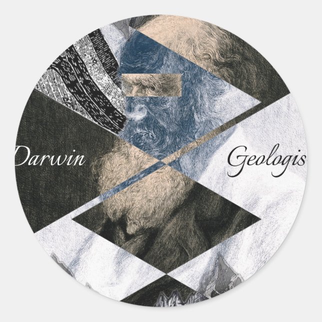 Darwin Was A Geologist Sticker (Front)