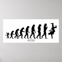 Darwinian Evolution of Rap "RAPPER" Art Poster