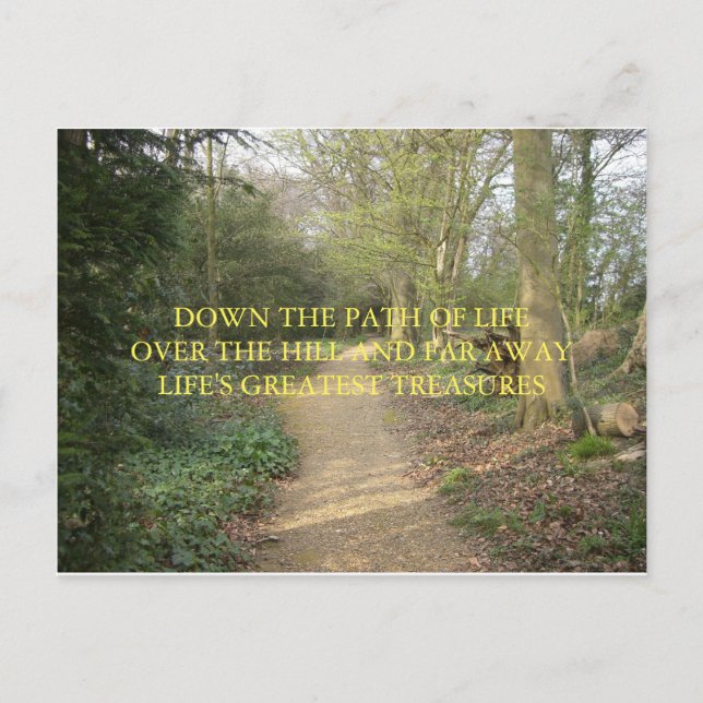 DARWIN'S THINKING PATH HAIKU POSTCARD (Front)