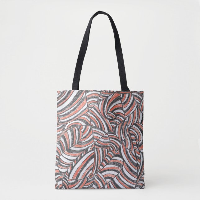 Darya | Abstract Hand-Drawn Art Tote Bag (Front)